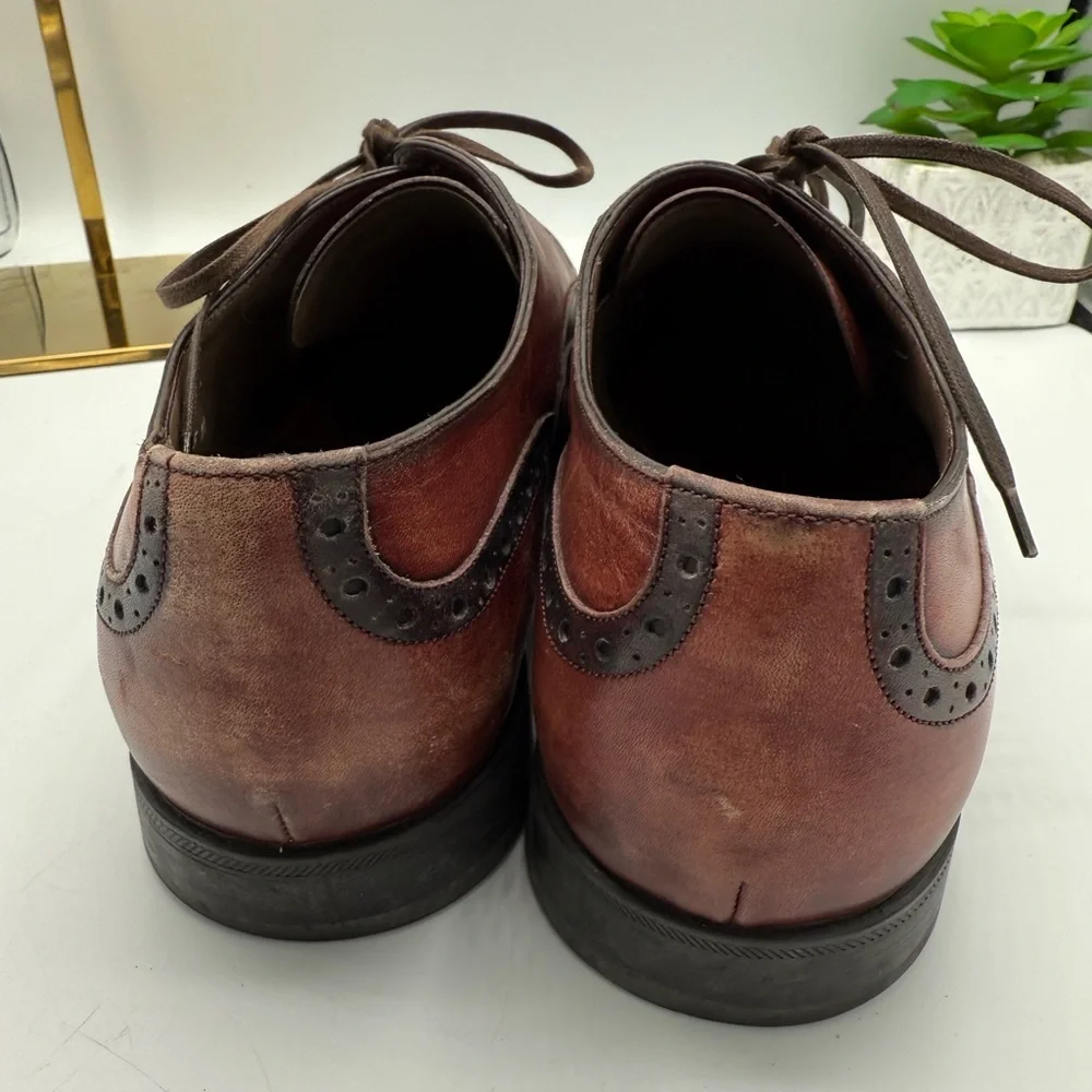 Dolce & Gabbana Brown Leather Brogue‎ Lace Up Derby Shoes